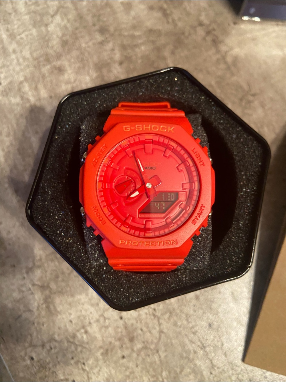 Casio G-Shock Red Resin Analog-Digital Sport Watch